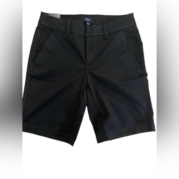 NWT J. Crew 9” Bermuda Shorts Black size 0 high rise modest - Picture 2 of 14
